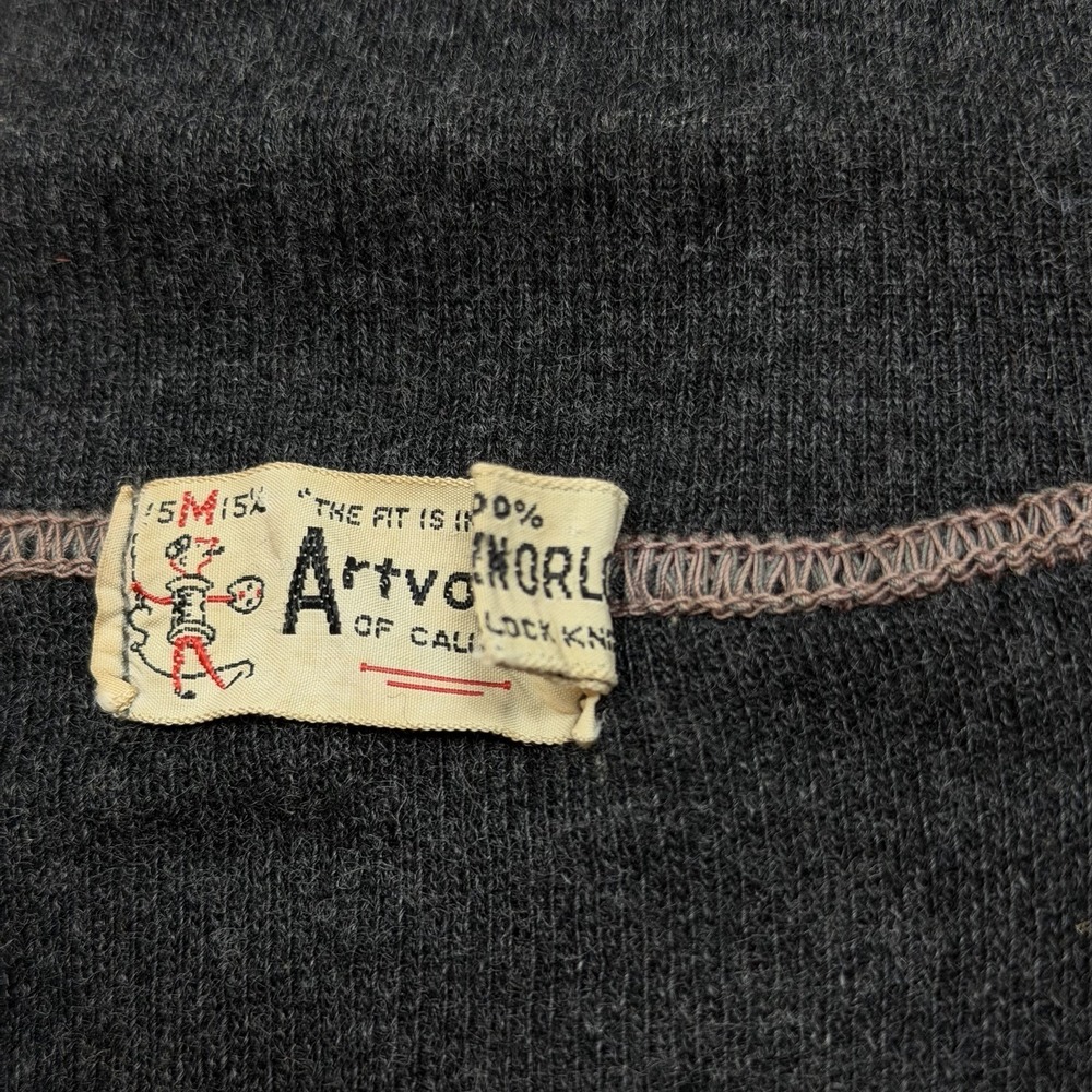 Vintage 50s Artvogue of California Virgin Orlon Knit Polo Shirt Men M Rockabilly - Picture 7 of 7